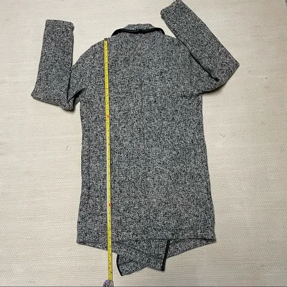 Mercer & Madison Black/White Drape Jacket Coat Cardigan Size S - Picture 7 of 8